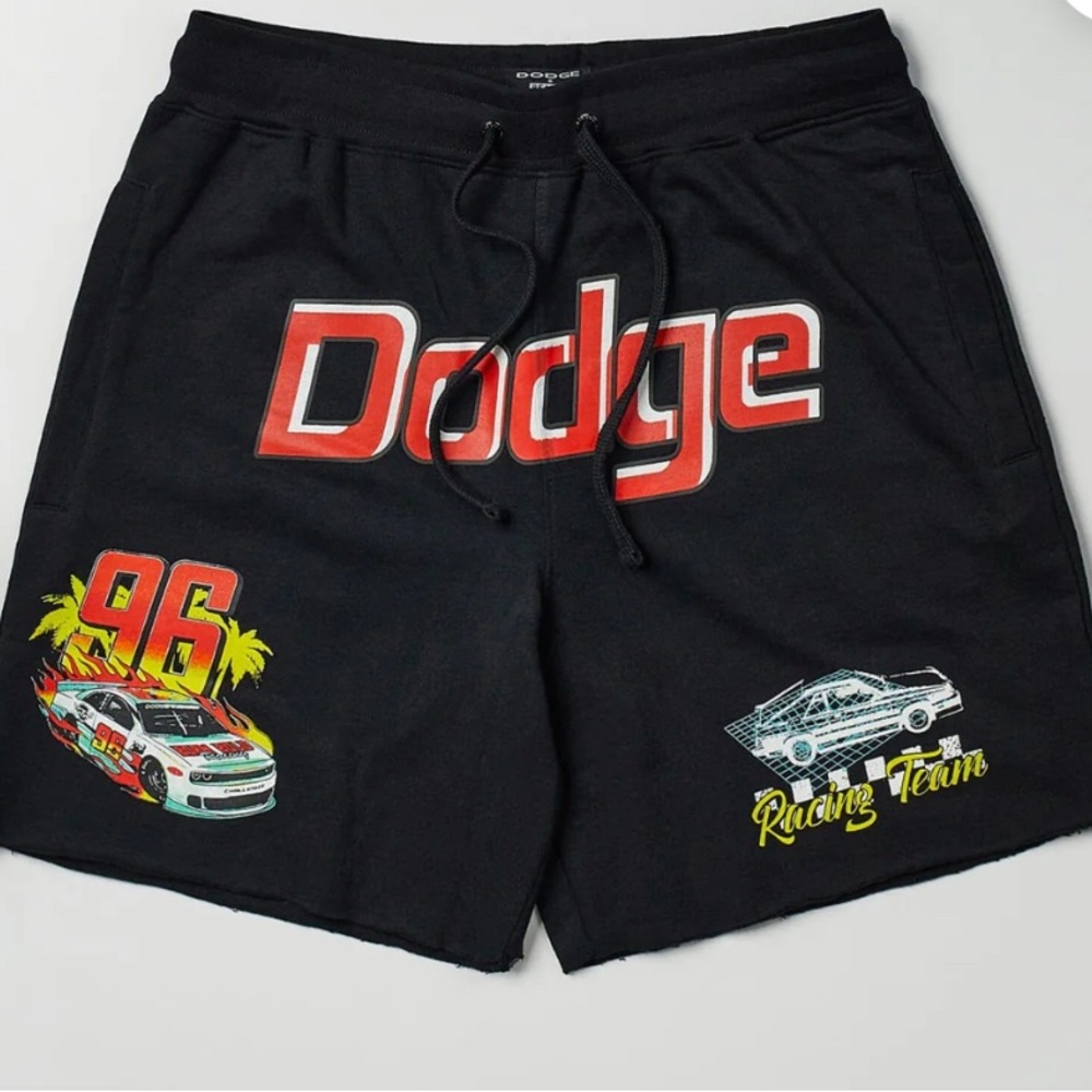 Men's Black Dodge Racing Team Shorts- Size XXL